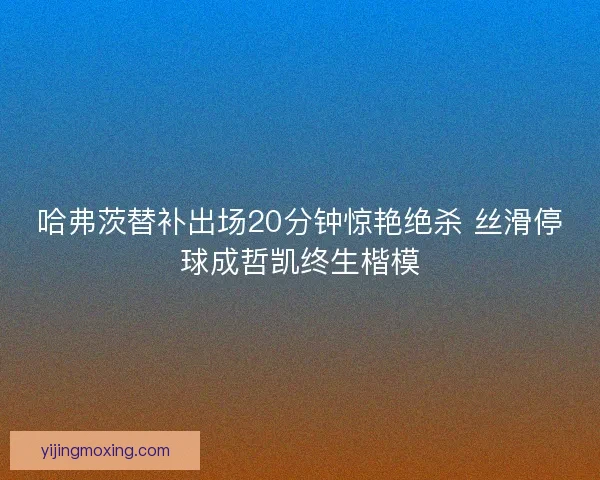 哈弗茨替补出场20分钟惊艳绝杀 丝滑停球成哲凯终生楷模 哈弗茨替补出场20分钟惊艳绝杀 丝滑停球成哲凯终生楷模